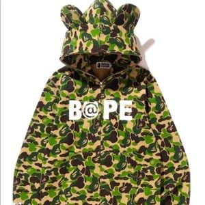 Bape x Bearbrick ABC Camo Hoodie